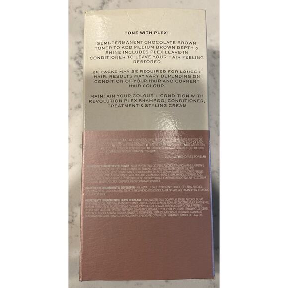 Lot Of 2 Revolution Hair Bond Restore Toner Kit Chocolate Brown - Picture 3 of 5